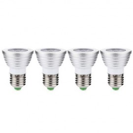 4PCS 3W RGB LED SPOTLIGHT COLORFUL LAMP WITH 24 KEY IR REMOTE CONTROL (RGB COLOR)