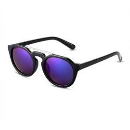 FASHIONABLE LADIES COLOR COATED ROUND FRAME SUNGLASSES (#1)