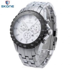 SKONE 7389BG MALE QUARTZ WATCH THREE SUB-DIALS DATE LUMINOUS DISPLAY WRISTWATCH (#4)