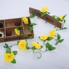 FASHIONABLE DECORATION FLOWERS VINE GARLAND WREATHS BOUQUET LEAF HOUSEHOLD ACCESSORY (YELL