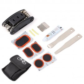 BIKE REPAIR BAG TOOL SET WRENCH SCREWDRIVER FILE SPORTS KIT