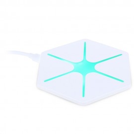 QI WIRELESS QUICK MAGIC DAZZLE HEXAGRAM CHARGING PAD (WHITE, LED GREEN)