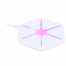 QI WIRELESS QUICK MAGIC DAZZLE HEXAGRAM CHARGING PAD (WHITE, LED RED)