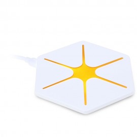 QI WIRELESS QUICK MAGIC DAZZLE HEXAGRAM CHARGING PAD (WHITE, LED ORANGE)