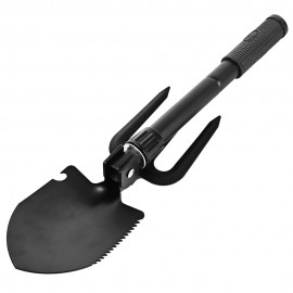 OUTDOOR ENTRENCHING FOLDING TOOL MILITARY SPADE (BLACK)