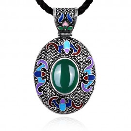 N016-C NATIONAL STYLE NECKLACE (GREEN)