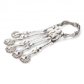 PUNK SKELETON HAND BRACELET (SILVER)