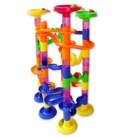 DELUXE MARBLE RACE GAME MARBLE RUN PLAY SET 105PCS DEVELOPING (COLOURMIX)