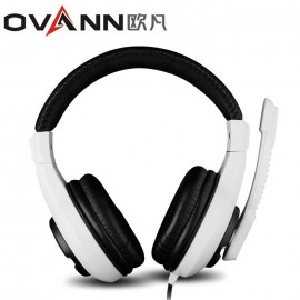 OVANN X3 PROFESSIONAL GAMING HEADSETS WITH MICROPHONE (WHITE AND BLACK)