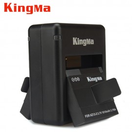KINGMA 1010MAH BATTERY DUAL CAMERA CHARGER KIT FOR XIAO YI SPORT CAMERA (BLACK)