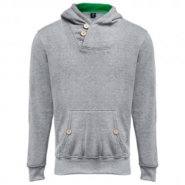 POCKET DESIGN SLIM FIT LONG SLEEVE CASUAL HOODIES FOR MEN (LIGHT GRAY, SIZE M/L/XL/2XL)