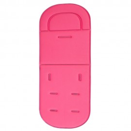 SOLID COLOR BREATHABLE COTTON CUSHION FOR BABY CARRIAGE (ROSE)