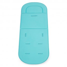 SOLID COLOR BREATHABLE COTTON CUSHION FOR BABY CARRIAGE (LIGHT BLUE)