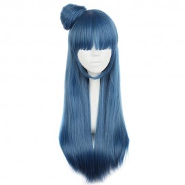 75CM LONG STRAIGHT WIGS ANIME COSPLAY FOR SUNSHINE AQOURS TSUSHIMA YOSHIKO FIGURE