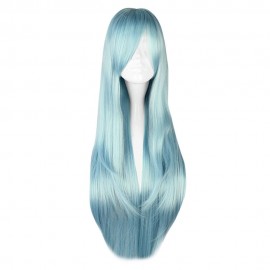 WOMEN LONG LIGHT BLUE NATURAL STRAIGHT FULL WIGS ANIME COSPLAY PARTY FOR SWORD ART ONLINE 