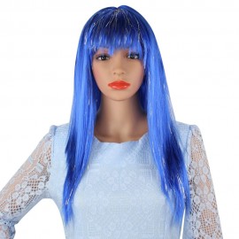 LONG STRAIGHT MIXED COLORS WIGS RAIN HAIRSTYLE FOR STREET SHOOTING COSPLAY MASQUERADE WIND