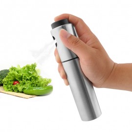 SILVER STAINLESS STEEL OLIVE OIL SPRAY BOTTLE VINEGAR SPRAYER 135ML