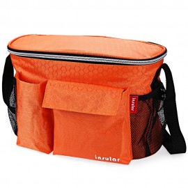 SOLID COLOR HEAT PRESERVATION WATERPROOF BABIES DIAPER BAG FOR STROLLER (ORANGE)