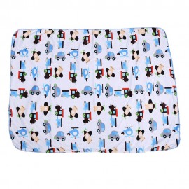 COMFORTABLE SOFT BABY CHILD CARTOON CAR PRINT DOUBLE LAYERS COVER HOLD BLANKET