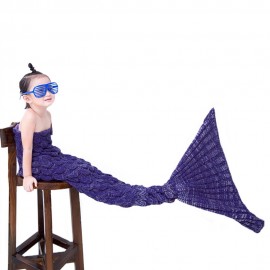 CHARMING CARTOON ANIMAL MERMAID PATTERN GIRL CHILD BLANKET SLEEPING BAG (PURPLE)