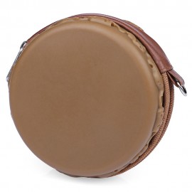 ROUND SOLID ZIPPER DESIGN UNISEX CHANGE PURSE (KHAKI)