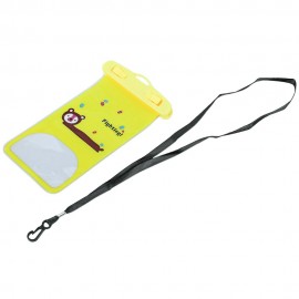TOUCH SCREEN WATERPROOF PVC DIVING SWIMMING SURFING DRIFTING CELL PHONE POCKET (YELLOW)