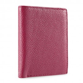 PRACTICAL LICHEE PHOTO DRIVING LICENSE HOLDER CARD WALLET FOR UNISEX (ROSE RED)