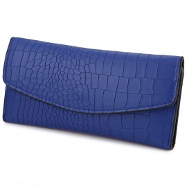 CROCODILE PATTERN LONG WALLET (BLUE)
