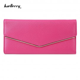 BAELLERRY WOMEN PARTY BUSINESS DETACHABLE CASH CARD HOLDER CLUTCH BAG WALLET (PLUM)