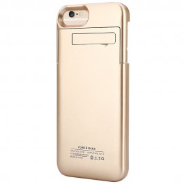 4000MAH BACKUP BATTERY EXTERNAL POWER BANK CHARGER CASE WITH KICKSTAND (GOLDEN)