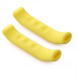 PAIRED MOUNTAIN ROAD BIKE BRAKE HANDLE SILICONE PROTECTIVE SLEEVE (YELLOW)