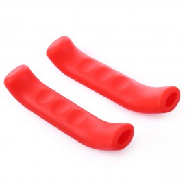 PAIRED MOUNTAIN ROAD BIKE BRAKE HANDLE SILICONE PROTECTIVE SLEEVE (RED)