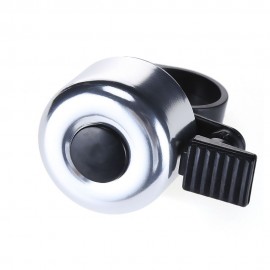 COLORFUL MINI BICYCLE BIKE ALUMINUM ALLOY HANDLE BELL FOR CYCLING (SILVER)
