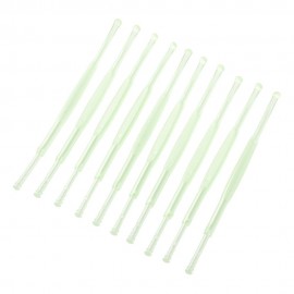 10PCS PLASTIC TWO ENDS REMOVER CLEANER CARE TOOL EARPICK (GREEN)