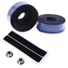 LIGHTWEIGHT HANDLEBAR TAPE WITH BAR PLUG CARBON FIBER BELT STRAP (BLUE)