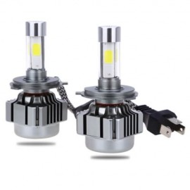 2PCS 6000K COB H4 CAR LED HEADLIGHT VEHICLE CONVERSION BULB 40W 4000LM