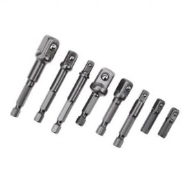 8 SIZES CHROME VANADIUM STEEL SOCKET ADAPTER POWER HEX SHANK SET EXTENSION DRILL BITS (SIL