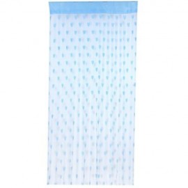 2 X 1M ROMANTIC HEART SHAPE LINE TASSEL STRING DOOR CURTAIN ROOM WINDOW DIVIDER (AZURE)