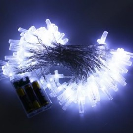 10M 80 LEDS CHRISTIAN CROSS STRING LIGHT WITH BATTERY CONTAINER (WHITE)