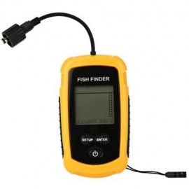 LCD WATER-RESISTANT FISH FINDER ULTRASONIC SONAR SENSOR ECHO SOUNDER (YELLOW)