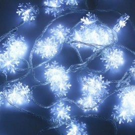 10M 100 LEDS SNOWFLAKE STRING FAIRY LIGHT FOR CHRISTMAS PARTY (COOL WHITE LIGHT)
