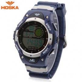 HOSKA H013B CHILDREN LED DIGITAL WATCH DATE DAY ALARM DISPLAY 5ATM SPORTS WRISTWATCH (BLAC