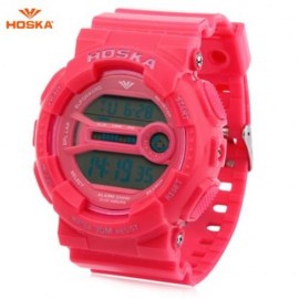 HOSKA H015B DIGITAL CHILDREN SPORT WATCH 3ATM STOPWATCH ALARM DATE DAY LED WRISTWATCH (PIN
