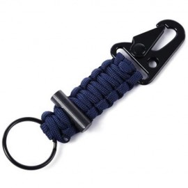 KEY HOOK WEBBING BUCKLE HANGING BELT CARABINER WITH FIRESTONE (DEEP BLUE)