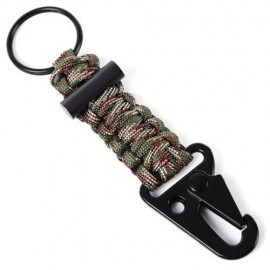 KEY HOOK WEBBING BUCKLE HANGING BELT CARABINER WITH FIRESTONE (CAMOUFLAGE)