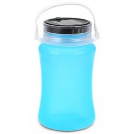 OUTDOOR SOLAR POWERED SILICONE BOTTLE LED CAMPING LANTERN WATERPROOF FOLDING LAMP (LIGHT B