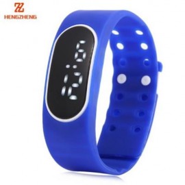 HENGZHENG DIGITAL WATCH DATE DISPLAY LED WRISTWATCH WITH TWO REPLACEABLE DIAL (BLUE)