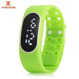 HENGZHENG DIGITAL WATCH DATE DISPLAY LED WRISTWATCH WITH TWO REPLACEABLE DIAL (LIGHT GREEN
