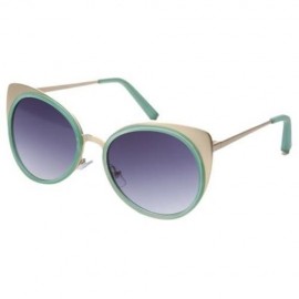 VINTAGE UNISEX CAT EAR DESIGN FROG MIRROR COLOR COATED SUNGLASSES (#9)