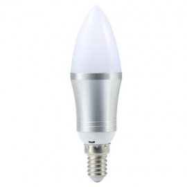 RAYYOU E14 220V 3W 250LM SMD 2835 THREE COLOR CHANGING LED CANDLE BULB (WHITE GREY)